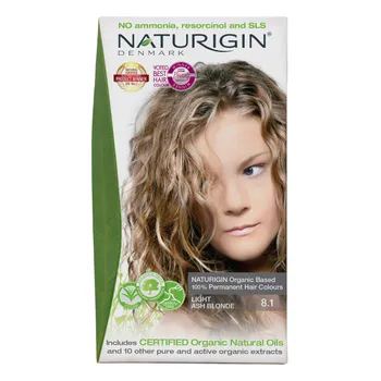 NATURIGIN Organic Based 100% Permanent Hair Colours Light Ash Blonde 8.1 barva na vlasy 115 ml
