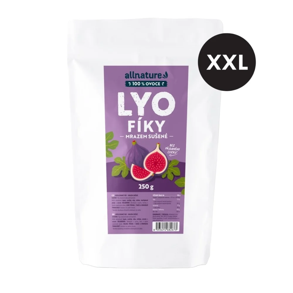 Allnature Fíky sušené mrazem XXL 250 g