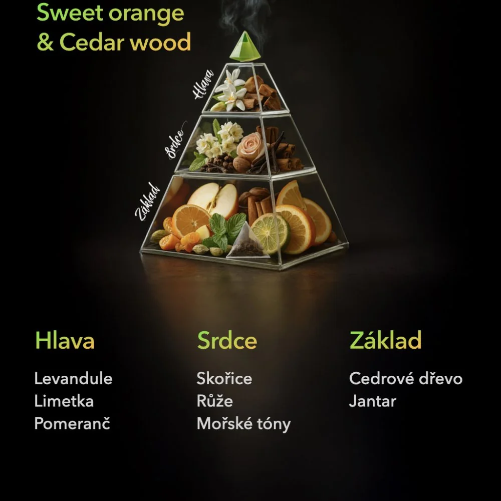 Ambinature Tyčinkový difuzér SWEET ORANGE & CEDAR WOOD MIKADO 100 ml Přírodní