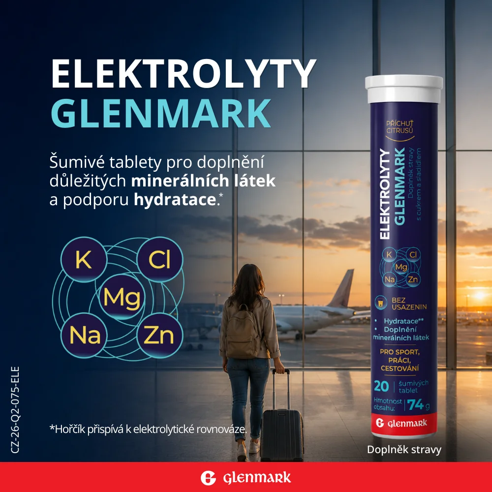 Glenmark Elektrolyty příchuť citrusů 20 šumivých tablet