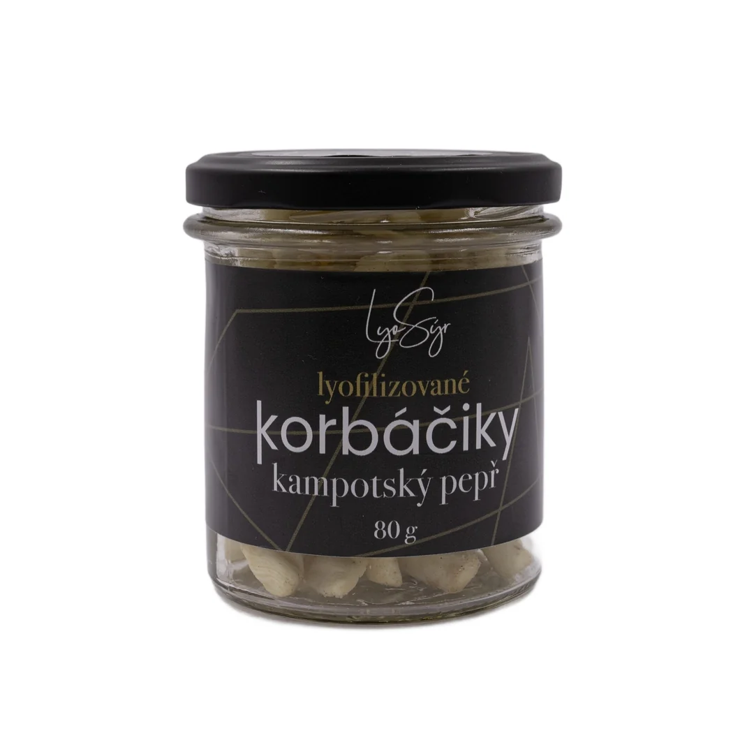 Lyopotraviny Lyofilizované korbáčiky - kampotský pepř, 80 g, Dárkové balení