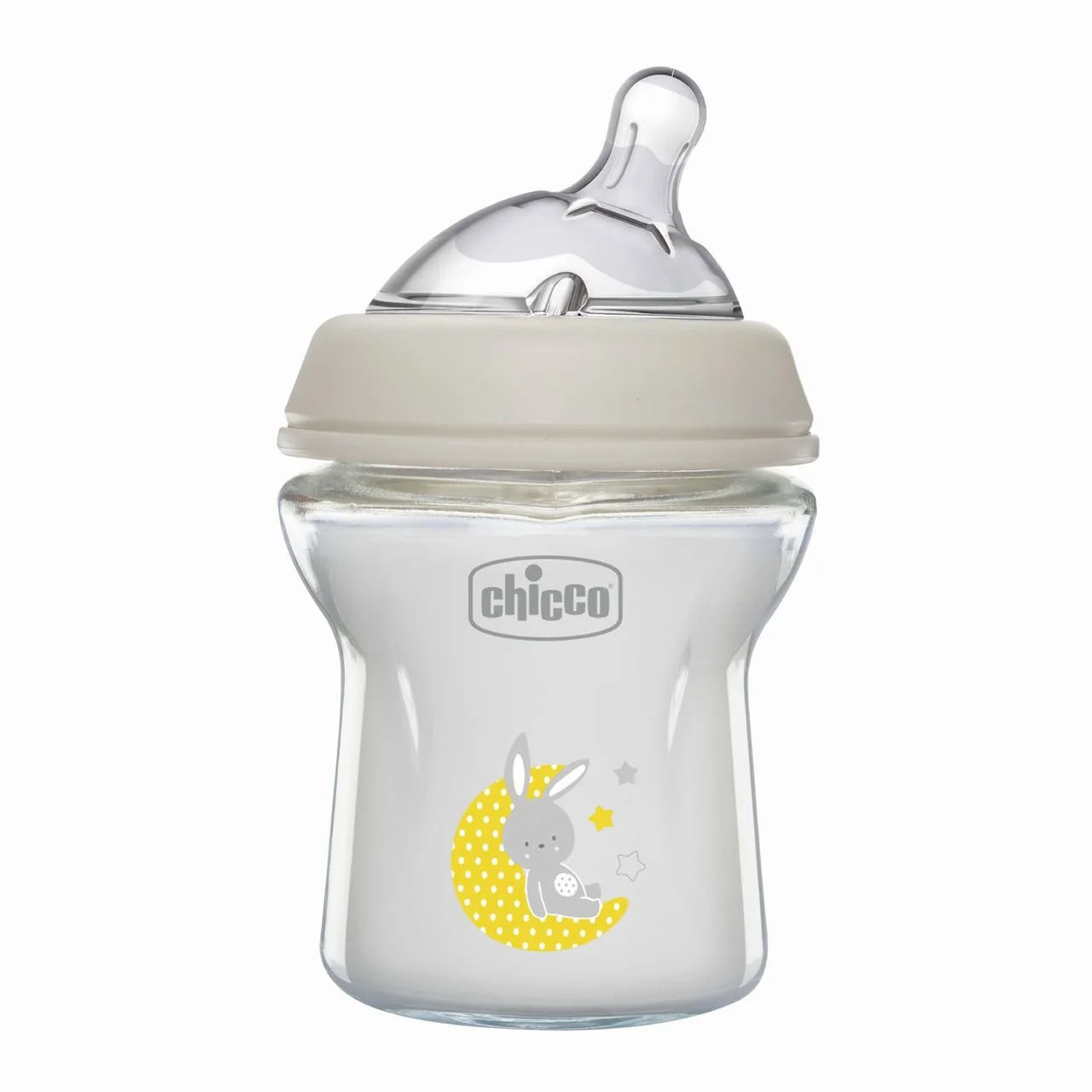 Chicco Láhev kojenecká antikolik Natural Feeling skleněná 0m+ 150 ml neutrální