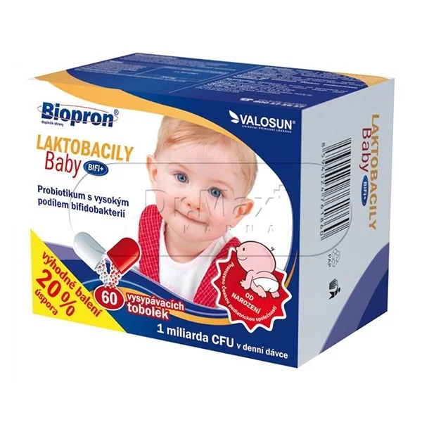 Biopron LAKTOBACILY Baby BiFi+ 60 tobolek