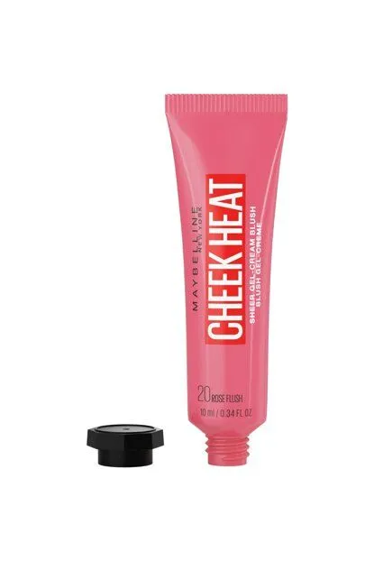 Maybelline Cheek Heat odstín 20 Rose Flash gelově-krémová tvářenka 8 ml