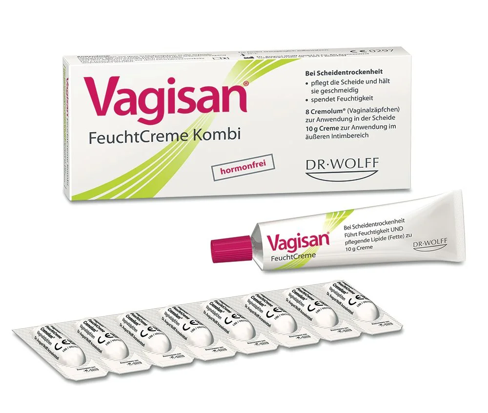 Vagisan Zvlhčující krém Kombi 10 g + 8 čípků
