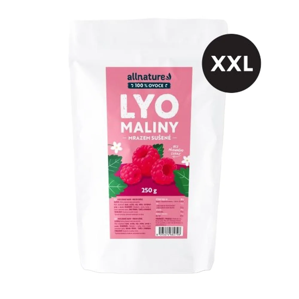 Allnature Maliny sušené mrazem XXL 250 g