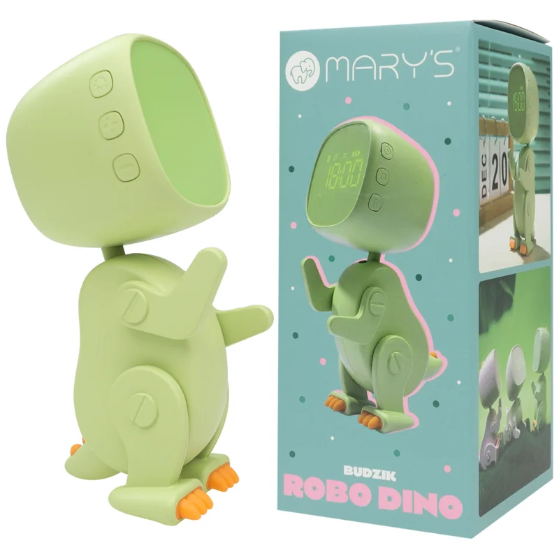 MARY’S Budík robotický - dino, zelený