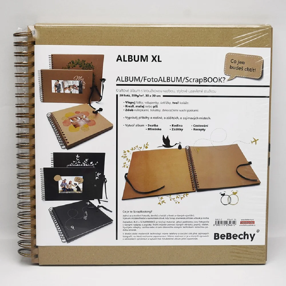 Baloušek Scrapbook XL, 30 × 30 cm, kraftový