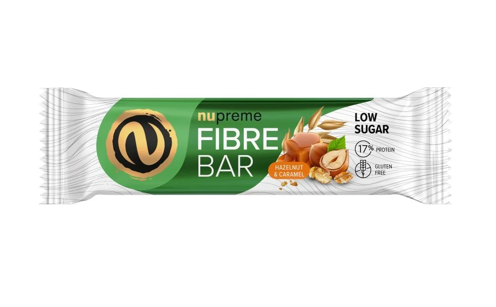 Nupreme Fibre Bar Ovesná tyčinka ořechy a karamel 40 g