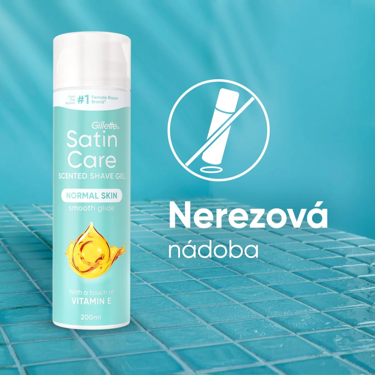 Gillette Venus Satin Care gel na holení s vitamínem E 200 ml