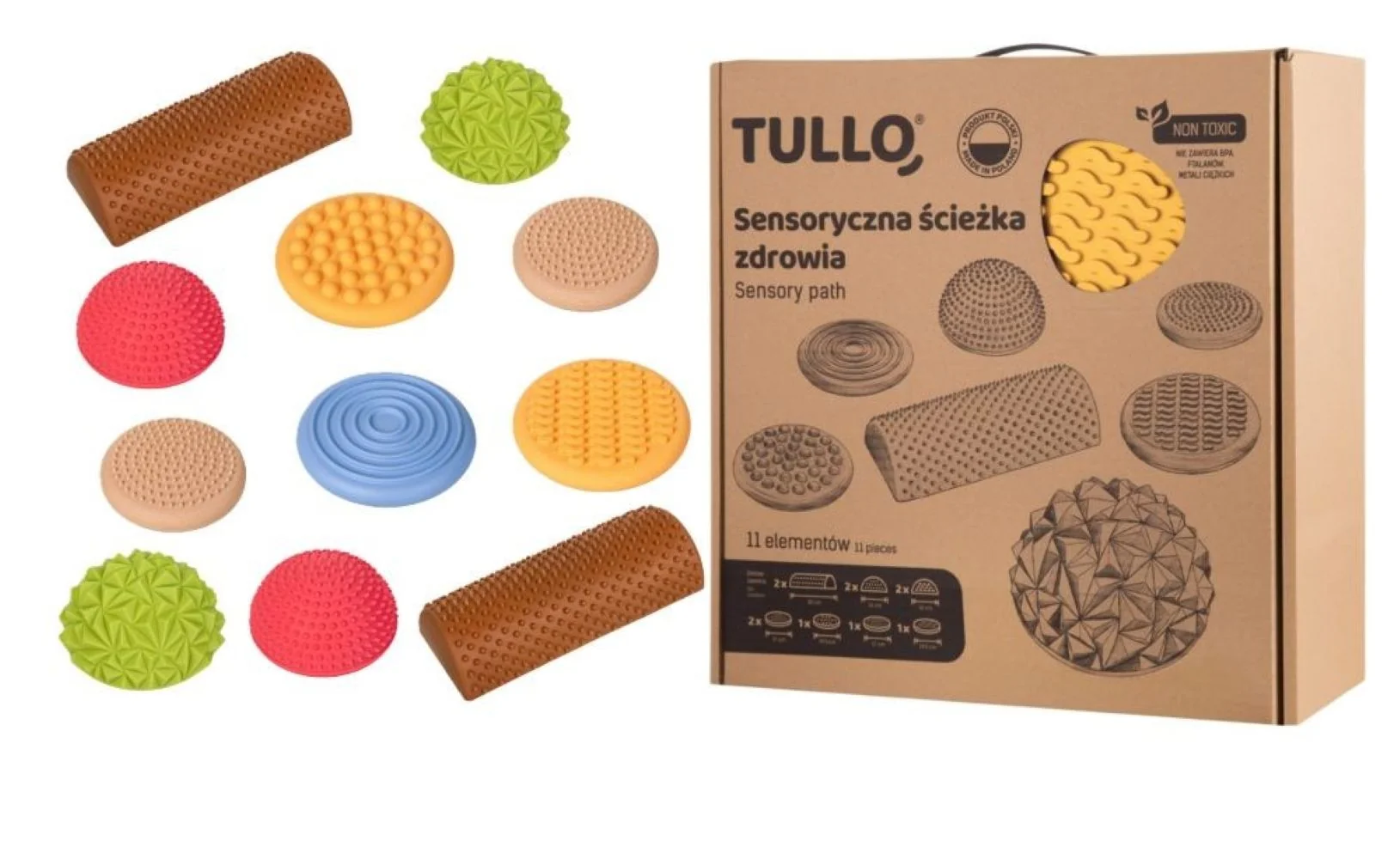 Tullo Pastelová senzorická stezka zdraví, 11 dílů