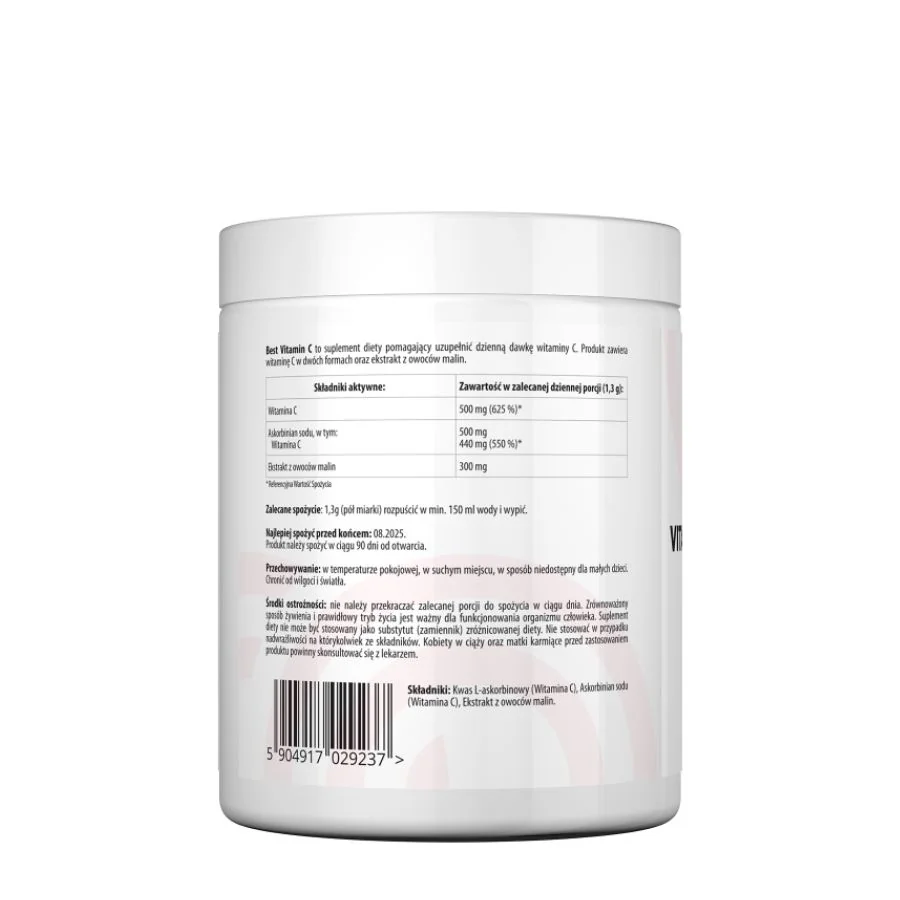 Best Lab Best Vitamin C s extraktem z malin 195 g