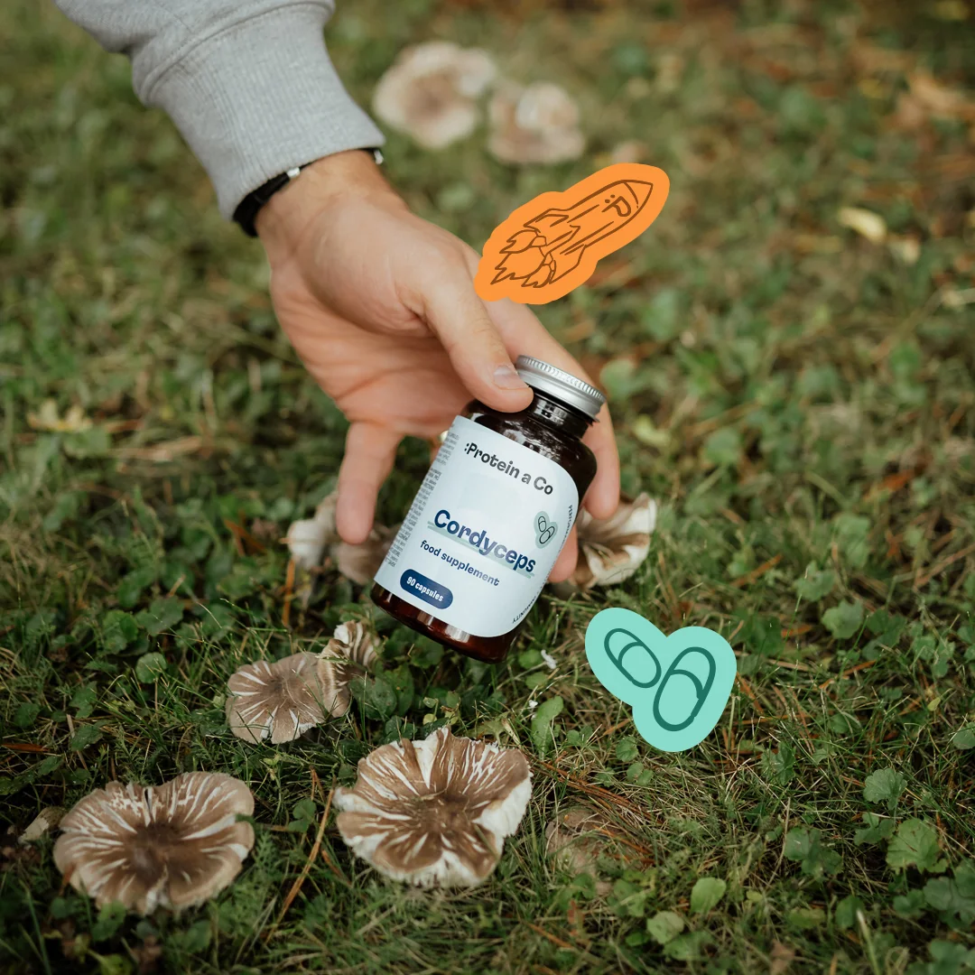 Protein a Co Cordyceps extrakt 40% polysacharidů 90 kapslí