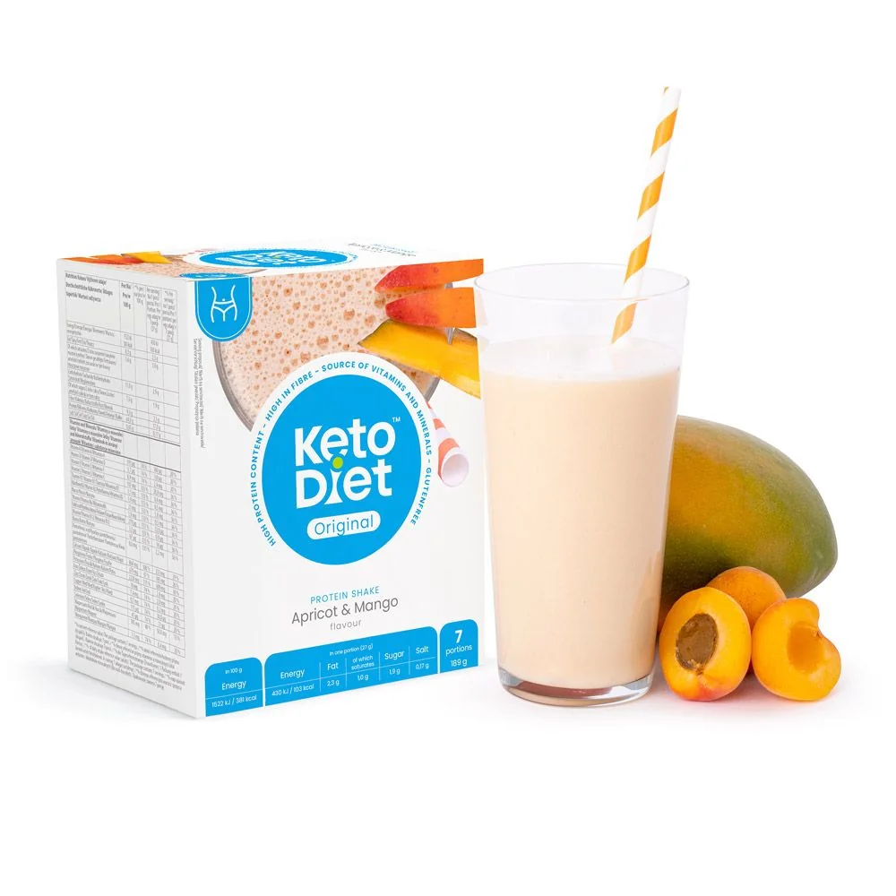 KetoDiet Proteinový nápoj meruňka a mango 7x27 g