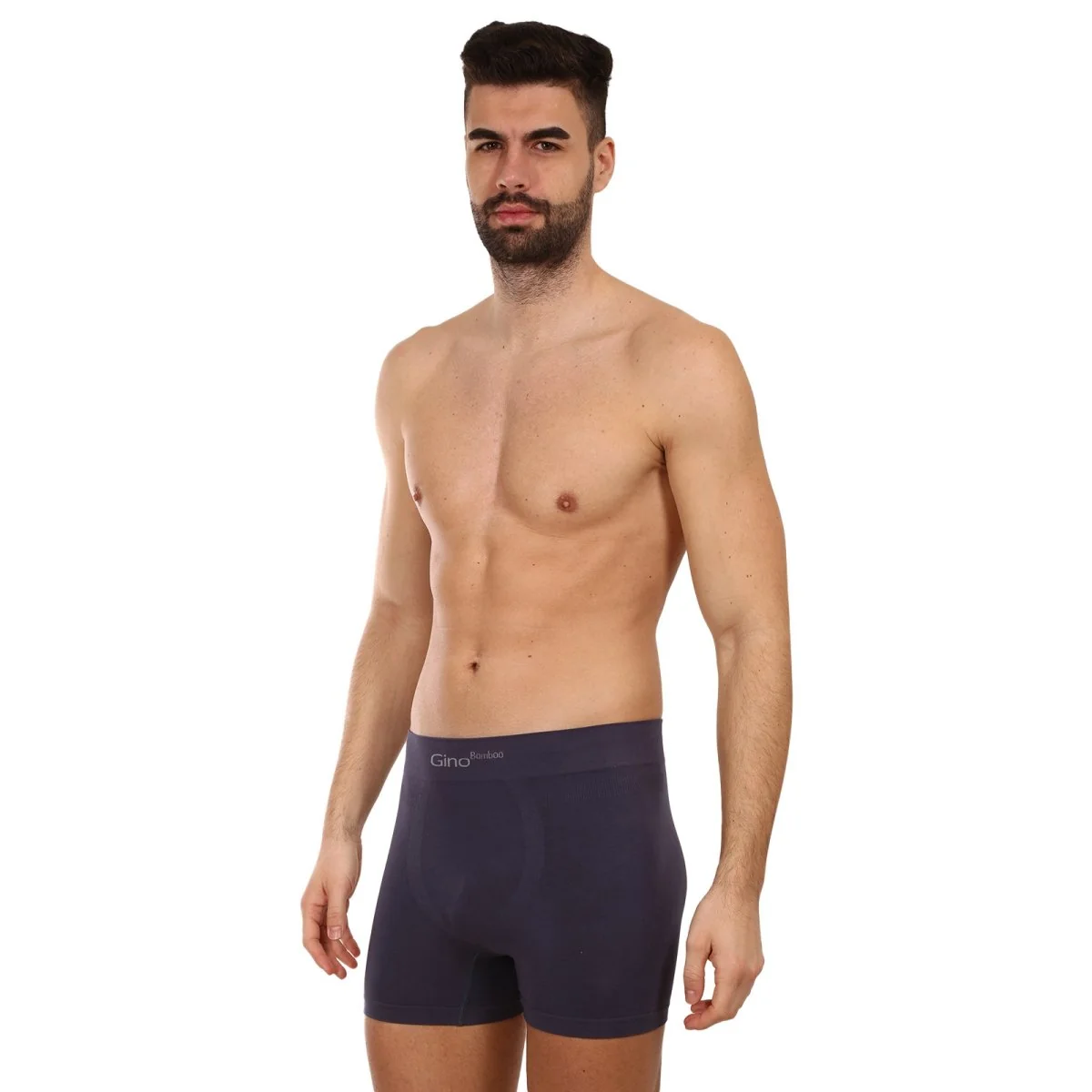 Gino Pánské boxerky bambusové bezešvé šedé (54004) L