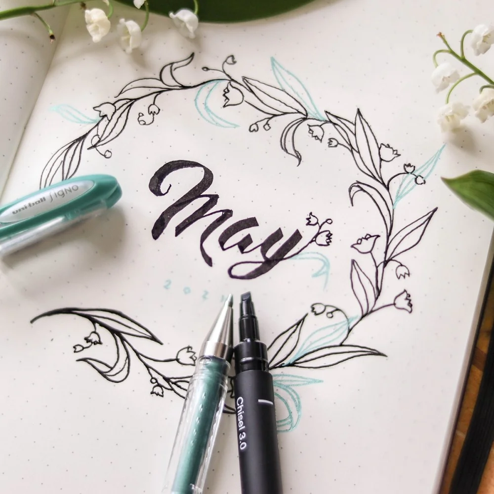 UNI PIN Creative writing - Calligraphy, sada linerů černá - 5 ks