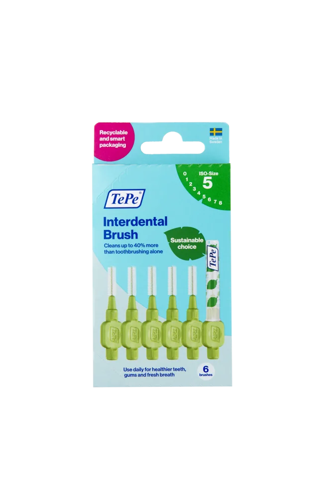 Tepe Mezizubní kartáčky zelené 0,8 mm krabička 6 ks