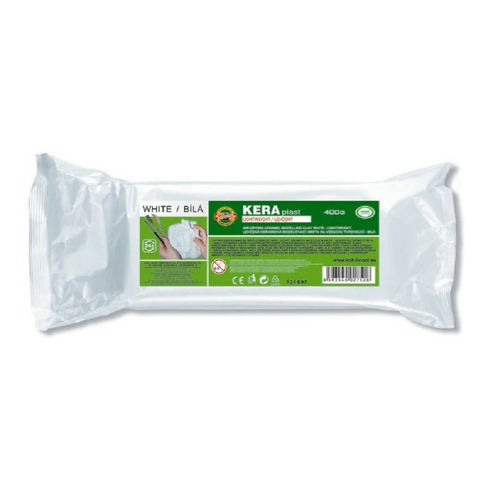 KOH-I-NOOR KERAPLAST 131697 - modelovací hmota lehčená, bílá, 400 g