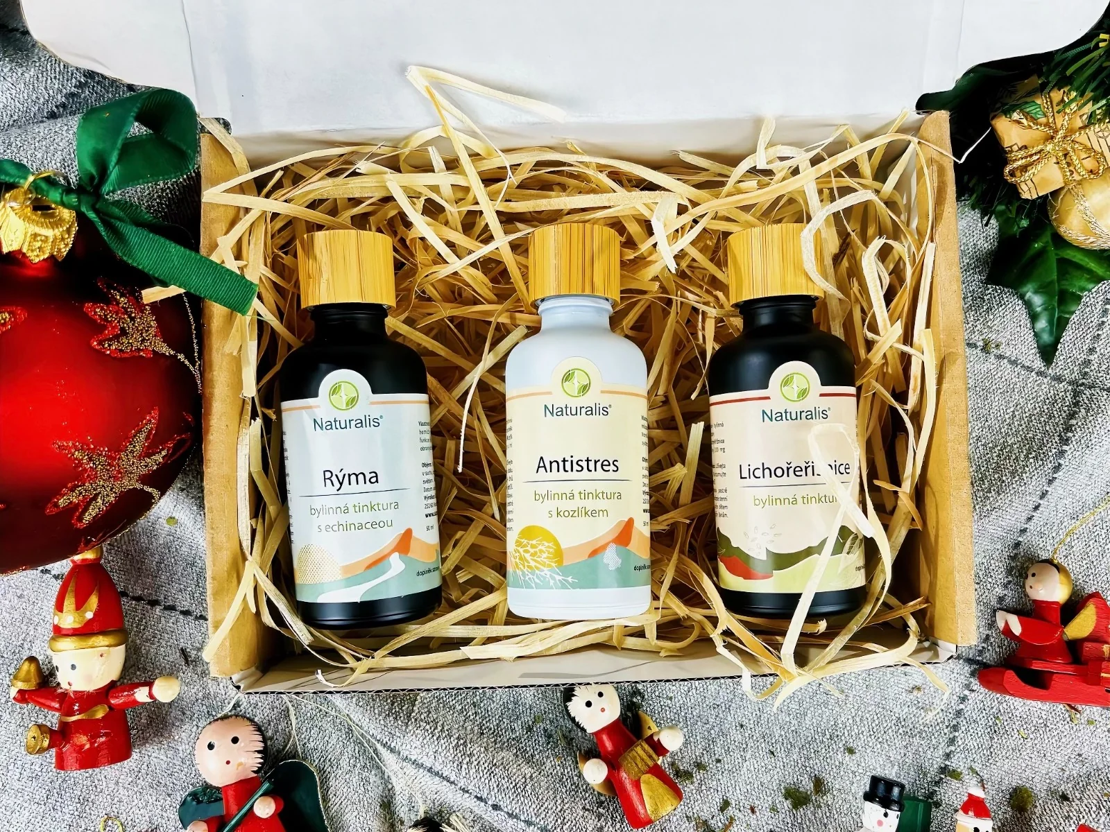 Naturalis Vánoční sada bylinných tinktur Antistres 3x50 ml