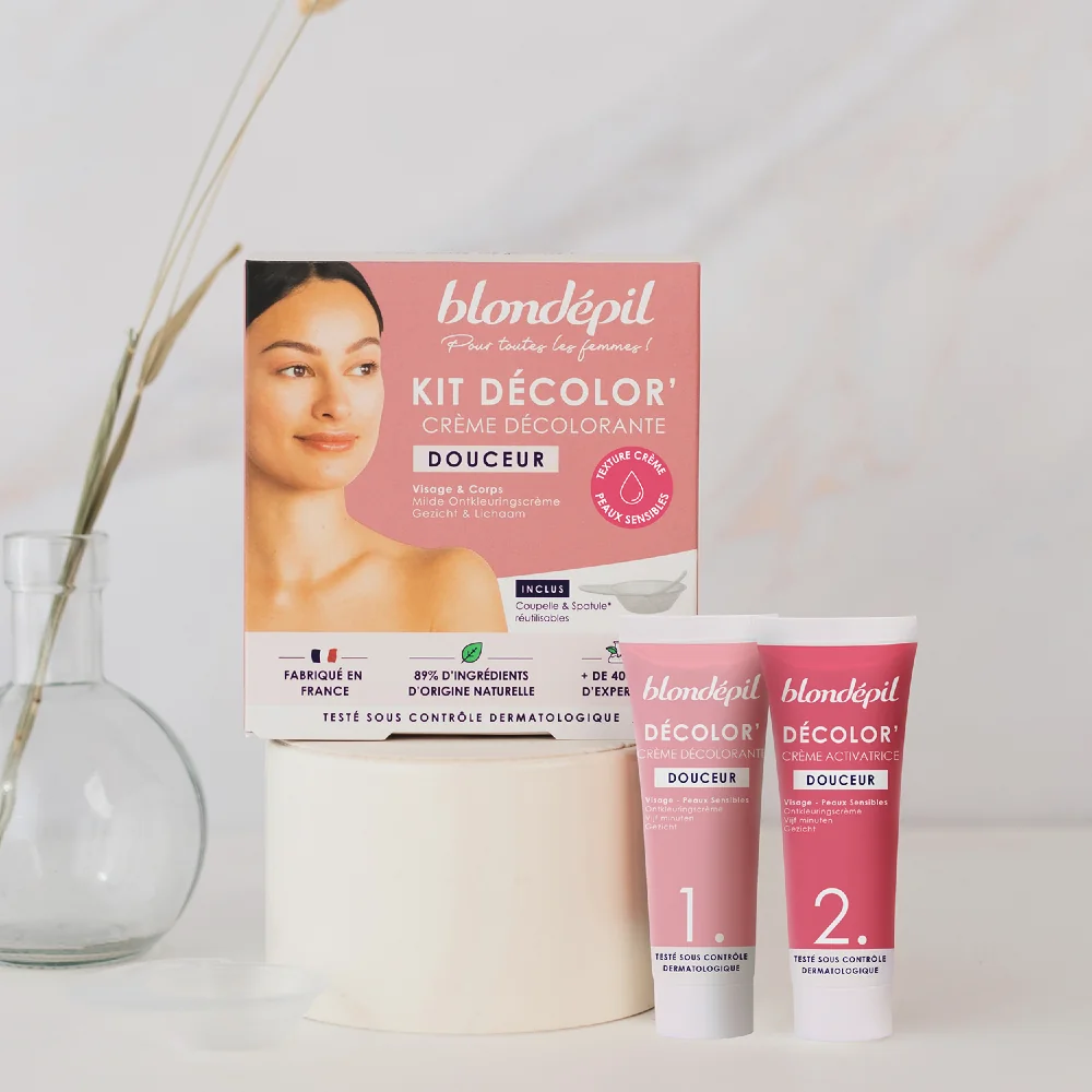 Blondépil Décolor’ Douceur set pro bělení chloupků na obličeji 4 ks