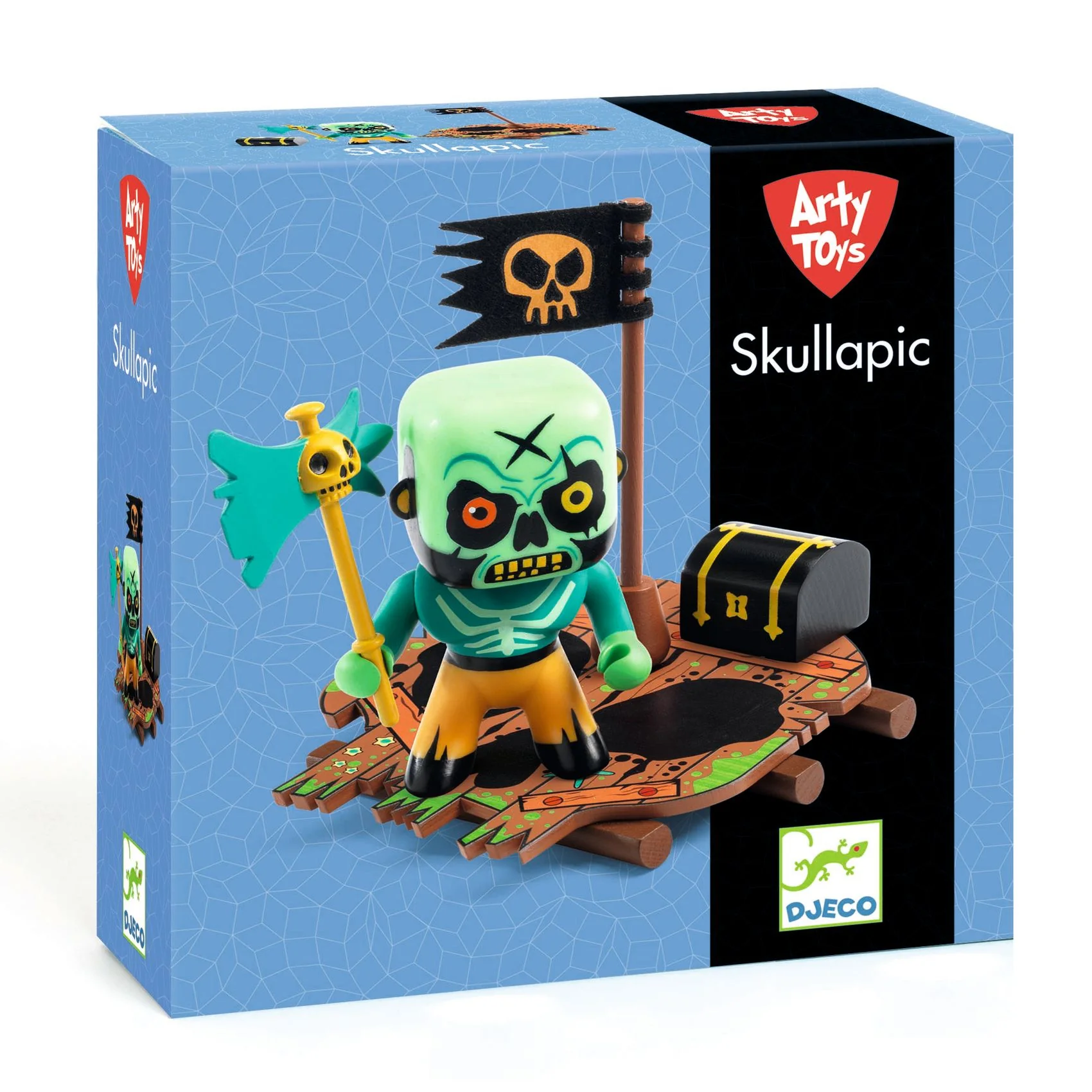 Djeco Arty toys figurka Pirát s pokladem