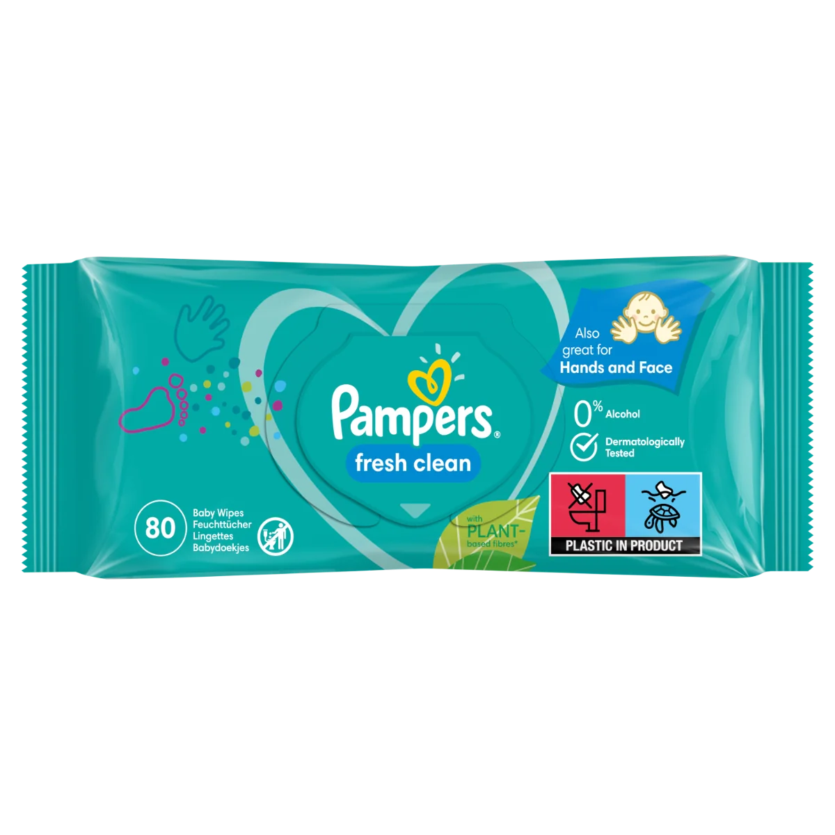 Pampers Fresh Clean vlhčené ubrousky 15x80 ks