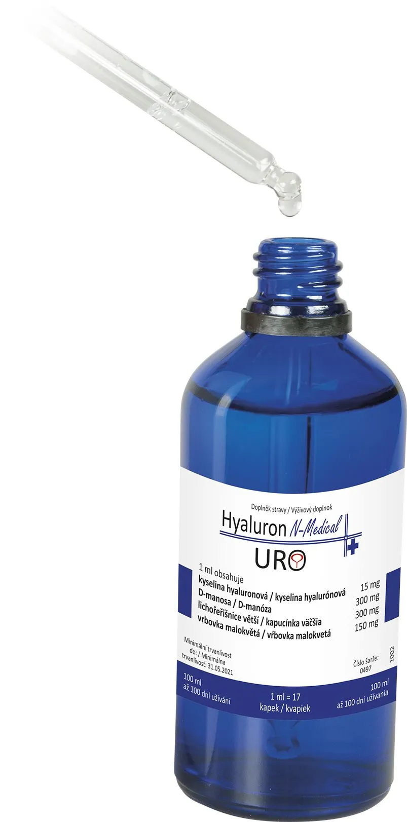 N-Medical Hyaluron URO kapky 100 ml