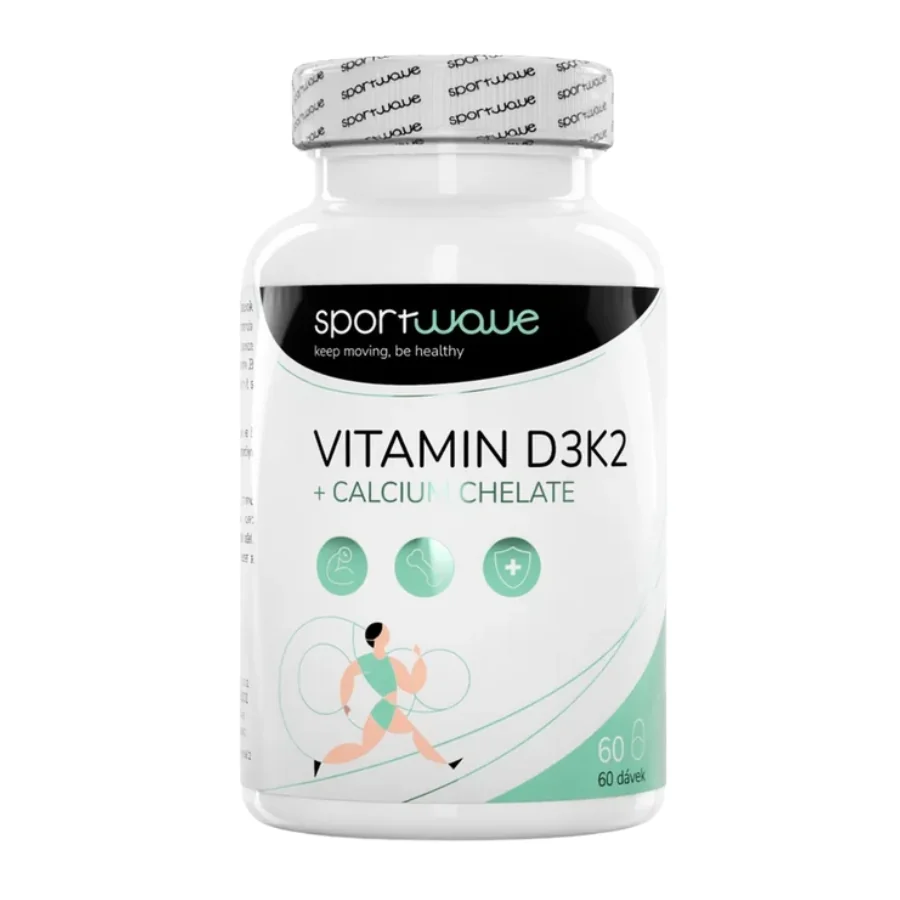 Sport Wave Vitamin D3K2 + Calcium chelate - 60 kapslí