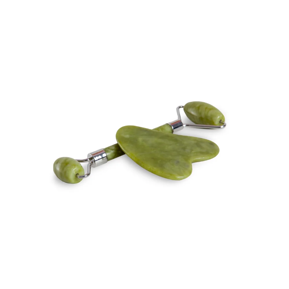 IDC Institute Nefritový masážní roller a Gua Sha kámen