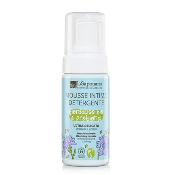 laSaponaria Intimní mycí pěna s chrpou & prebiotiky BIO 100 ml