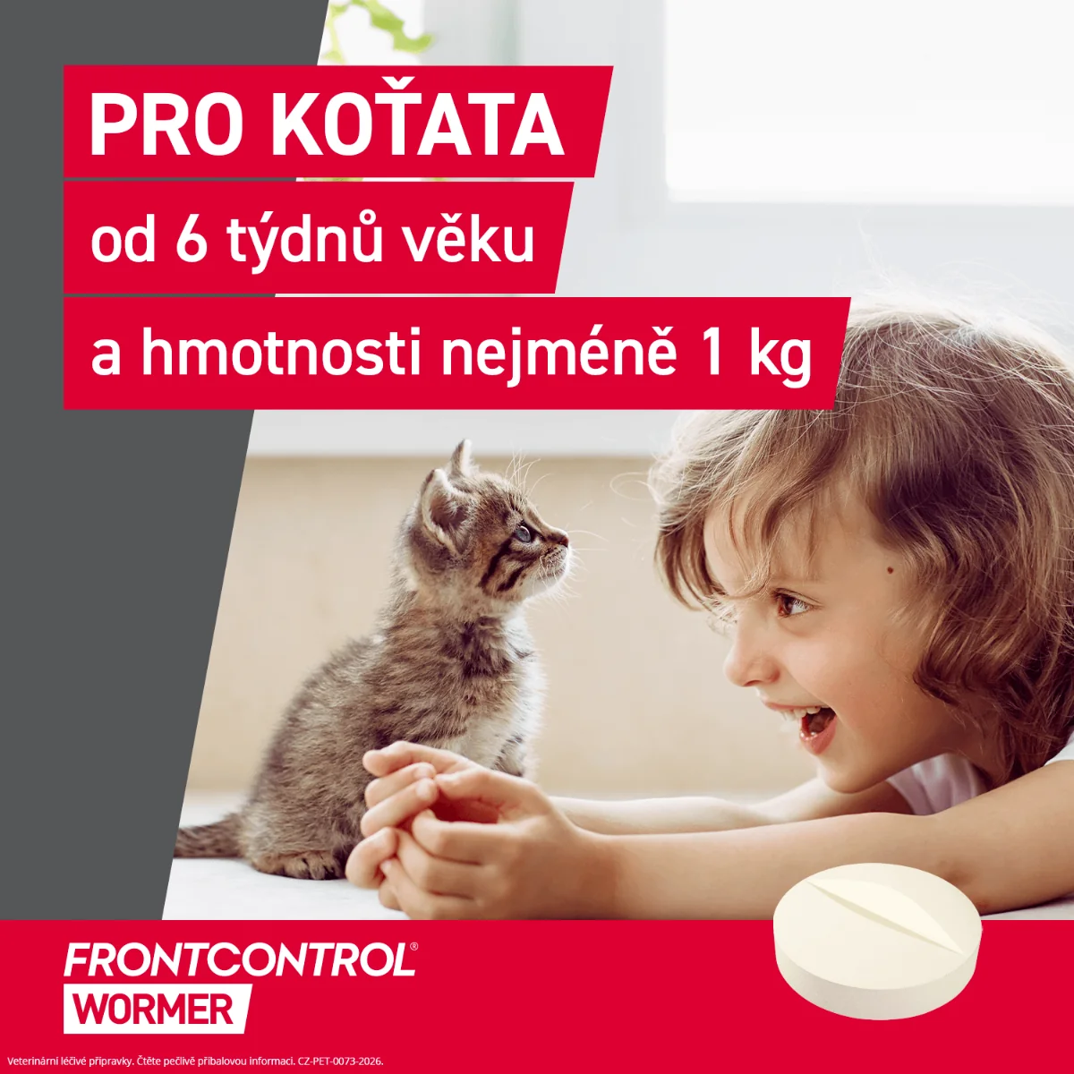 FRONTCONTROL Wormer tablety pro kočky 4 kg 2 tablety