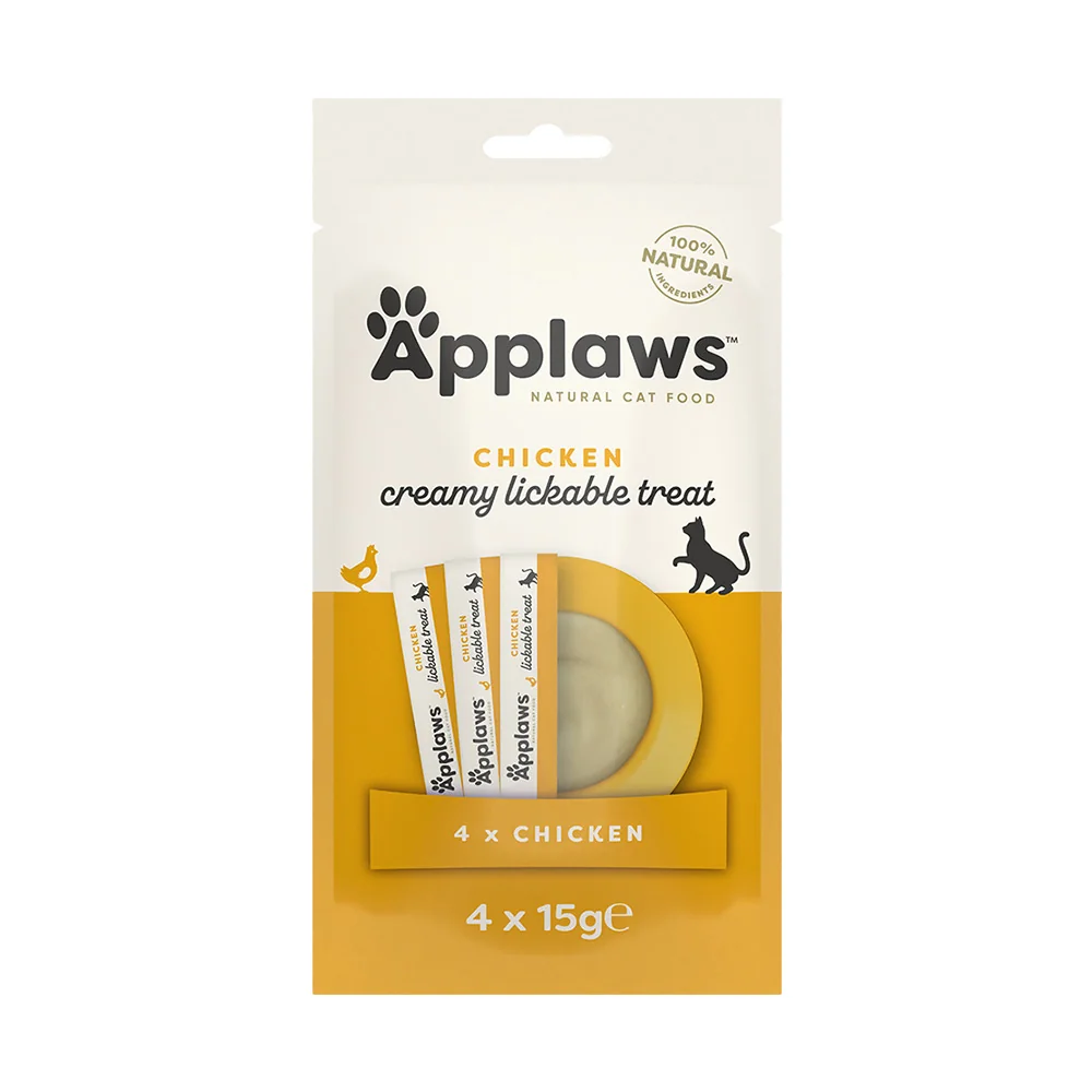 Applaws Cat Puree lízací pyré kuřecí 4x15 g
