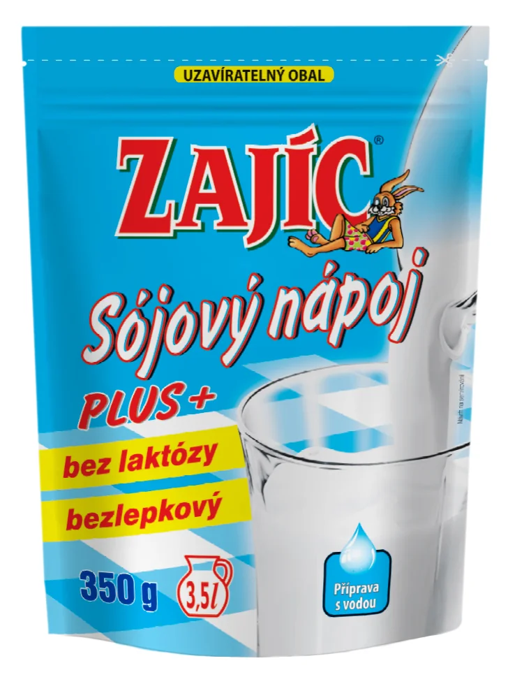 Zajíc Sójový nápoj PLUS uzavíratelný sáček 350 g