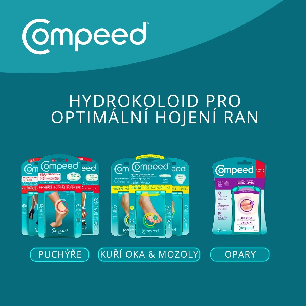 Compeed Náplast na puchýře chodidlo 5 ks