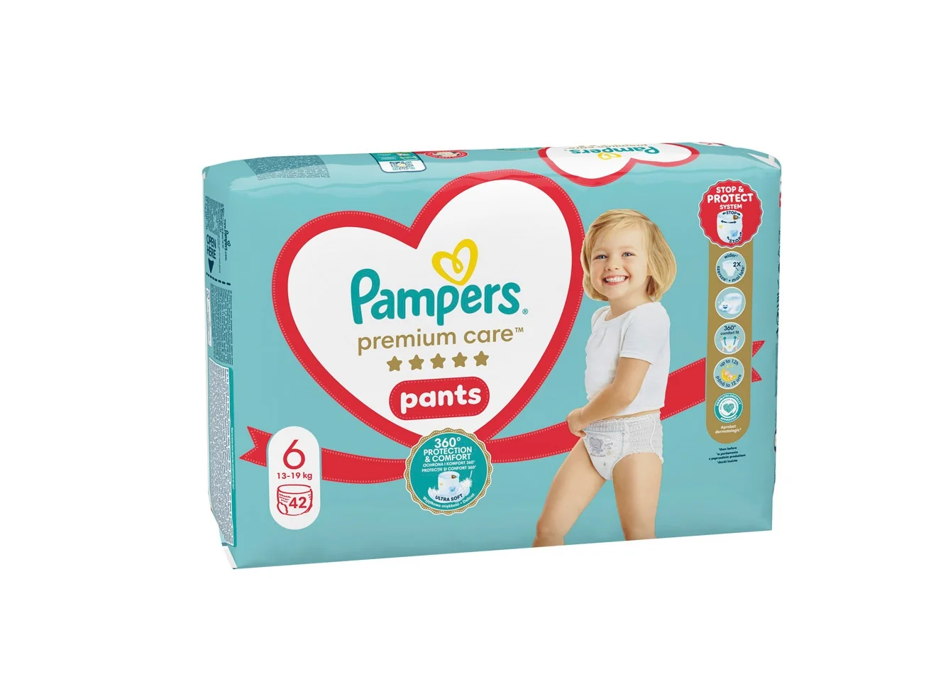 Pampers Premium Care vel. 6 13-19 kg plenkové kalhotky 42 ks