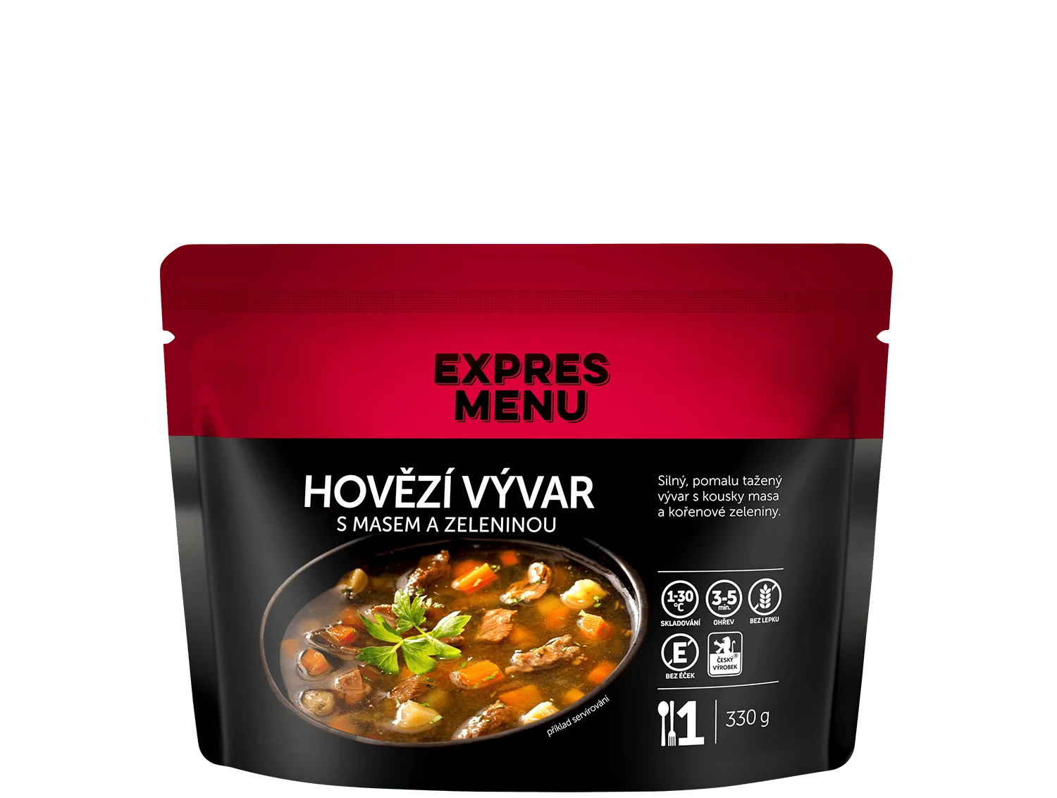 EXPRES MENU Hovězí vývar se zeleninou 330 g (1 porce)