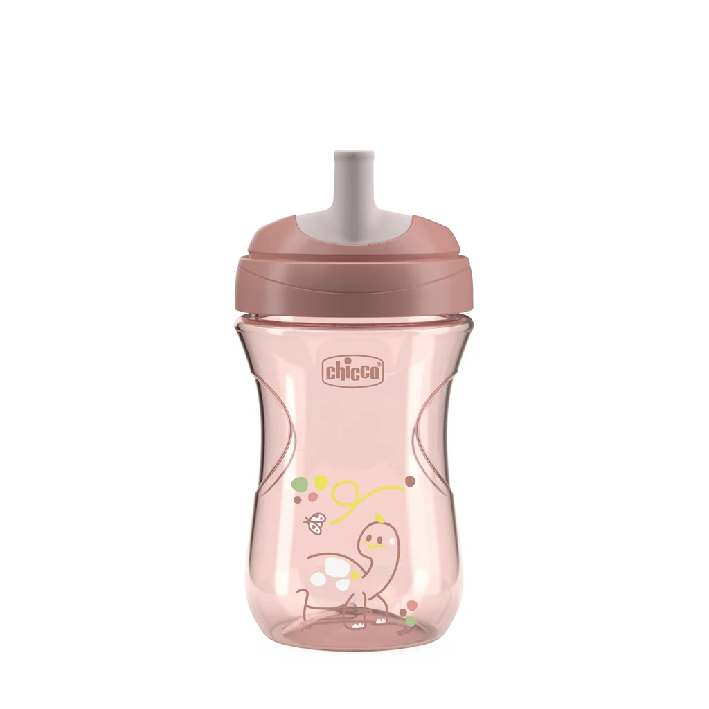 Chicco Hrneček Advanced se slámkovým náústkem 12m+ 266 ml pink