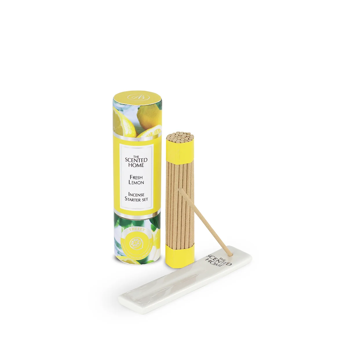 Ashleigh & Burwood London Sada vonných tyčinek mini s keramickým stojanem FRESH LEMON 12 cm