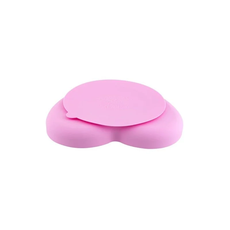 Chicco Talíř silikonový srdíčko, růžová 9m+