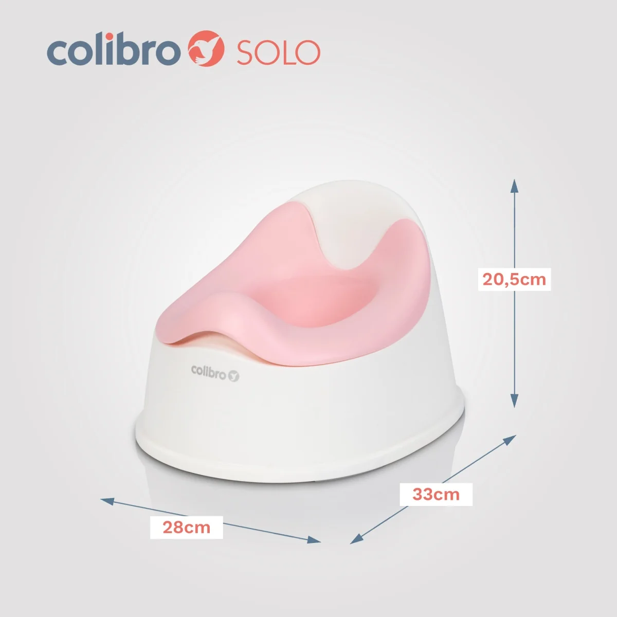 Colibro Dětský nočník, ergonomický Solo cool – růžový, bílý