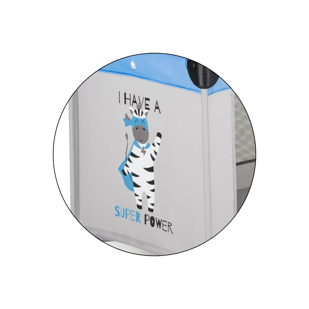 Petite&Mars Postýlka cestovní Koot - Zebra Super Power 
