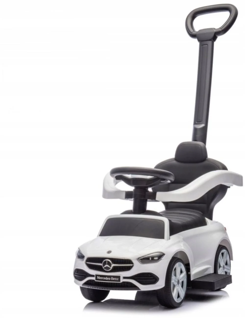 Milly Mally Dětské odrážedlo Mercedes C-Class s vodicí tyčí - bílé