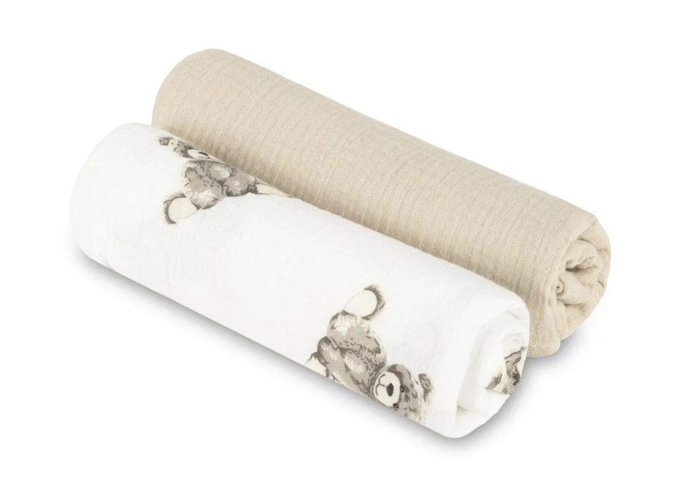 SENSILLO Mušelínové pleny krešované 60×75 cm Teddy beige – sada 2 ks