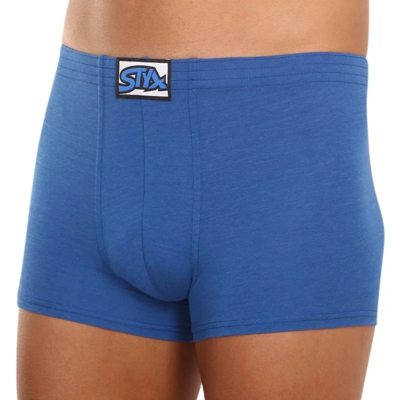 Styx Pánské boxerky klasická guma modré (Q967) M