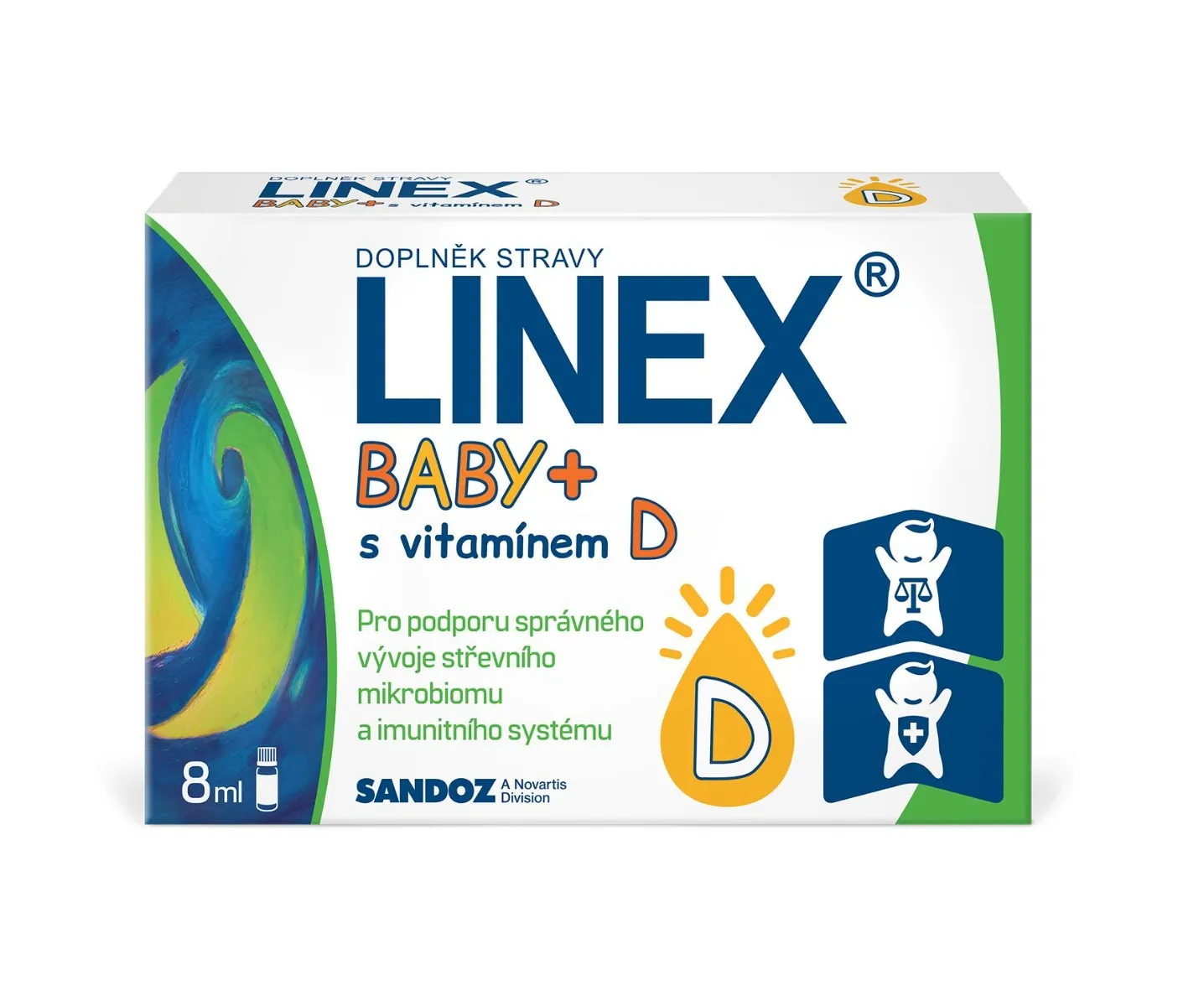 Linex Baby + s vitamínem D 8 ml