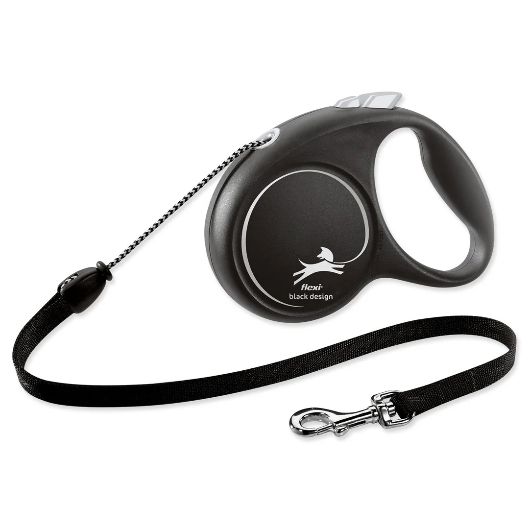 Flexi Black Design M lanko 5m černá do 20kg 