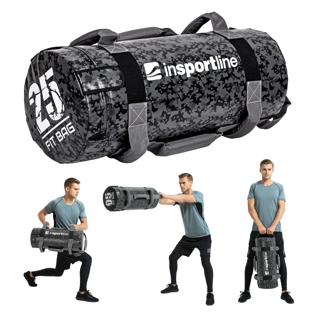 inSPORTline Posilovací vak s úchopy Fitbag Camu 25 kg