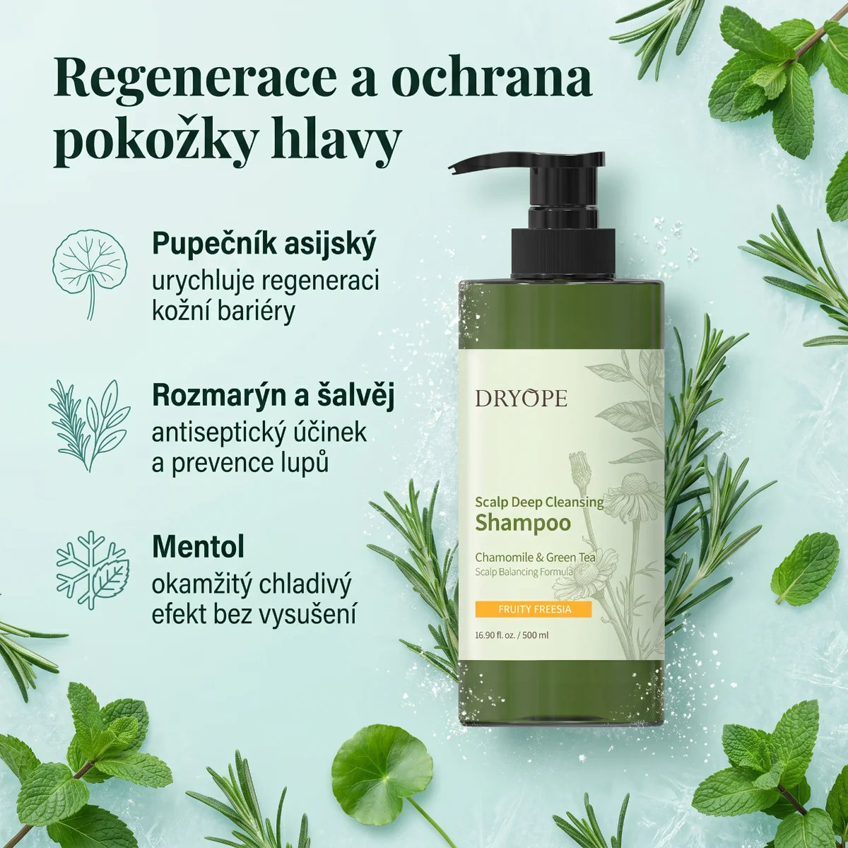 DRYOPE Fruity Freesia hloubkově čisticí šampon 500 ml