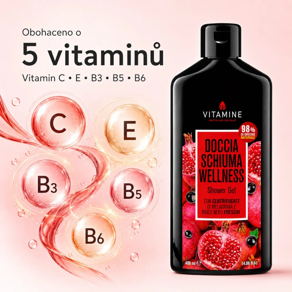Vitamine Wellness Granátové jablko a rybíz sprchový gel 400 ml