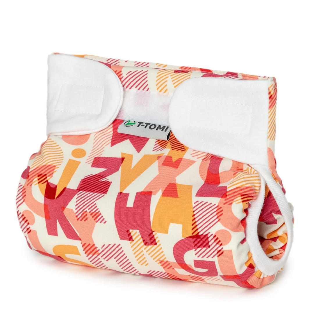T-tomi Ortopedické abdukční kalhotky - suchý zip Pink alphabet (5-9kg)